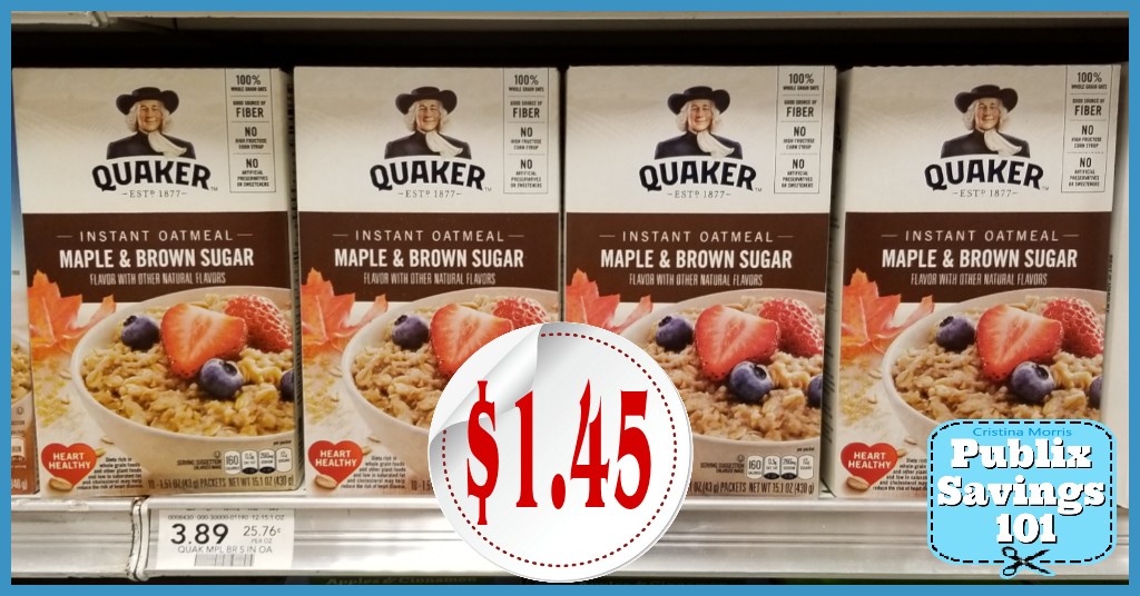 Quaker Instant Oatmeal – Only $1.45 each