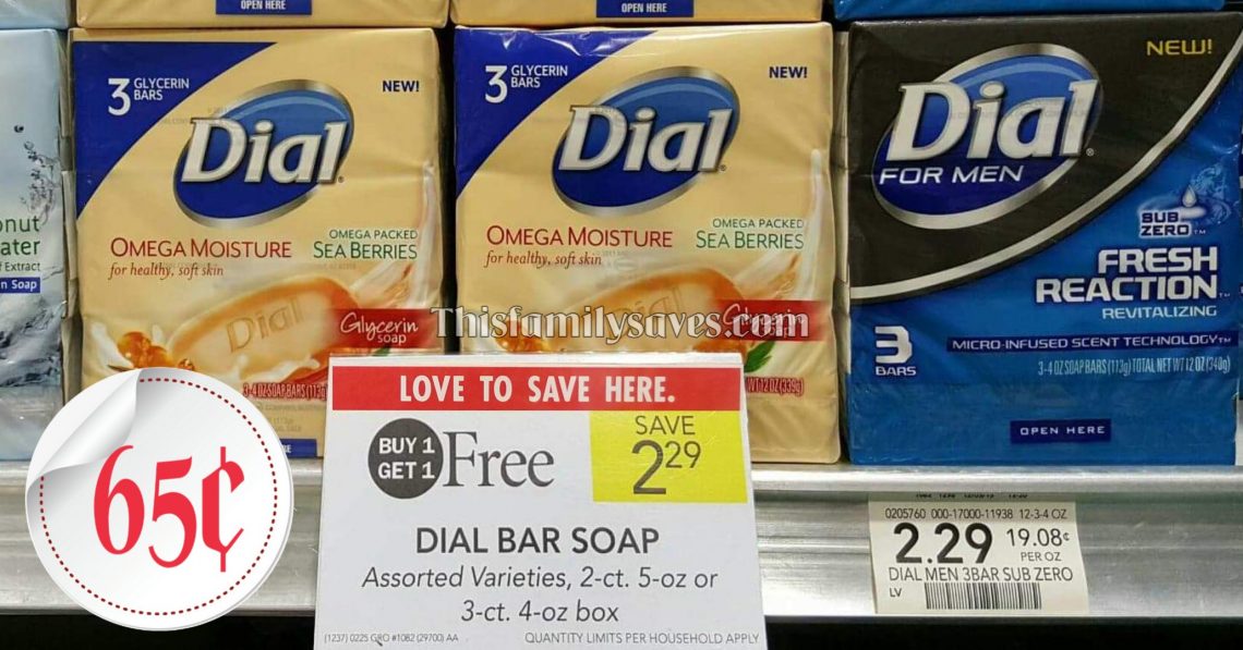 Dial Bar Soap 3-Pack – Only 65¢ each