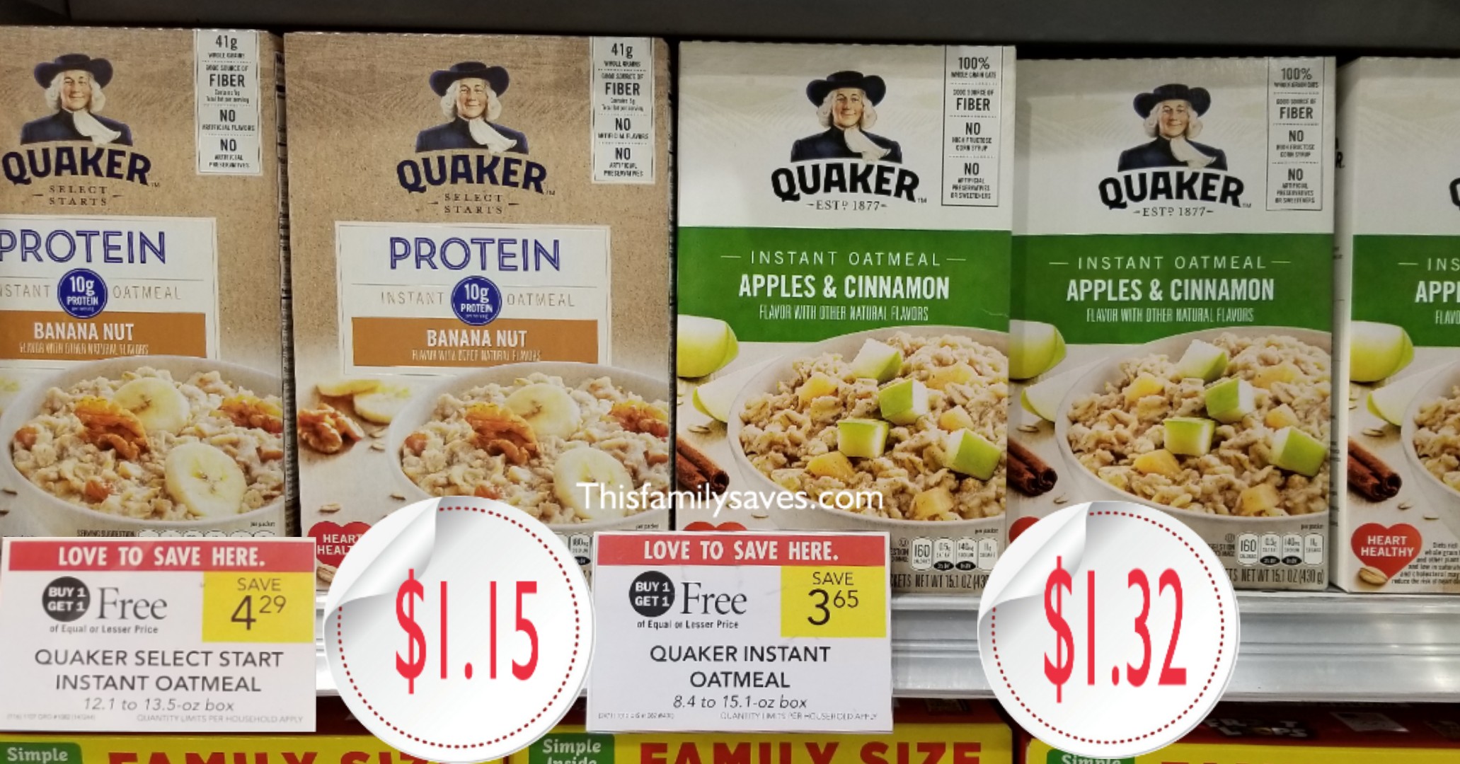 Quaker PROTEIN Instant Oatmeal (Only $1.15 each) – Quaker Instant