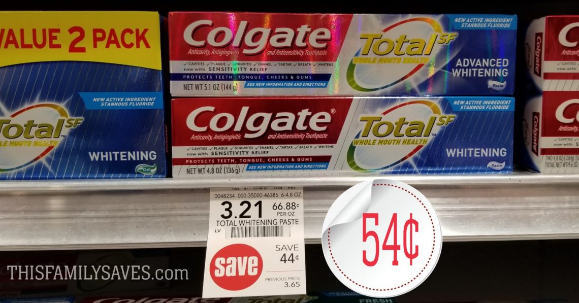 Colgate Total Toothpaste - Publix Sale