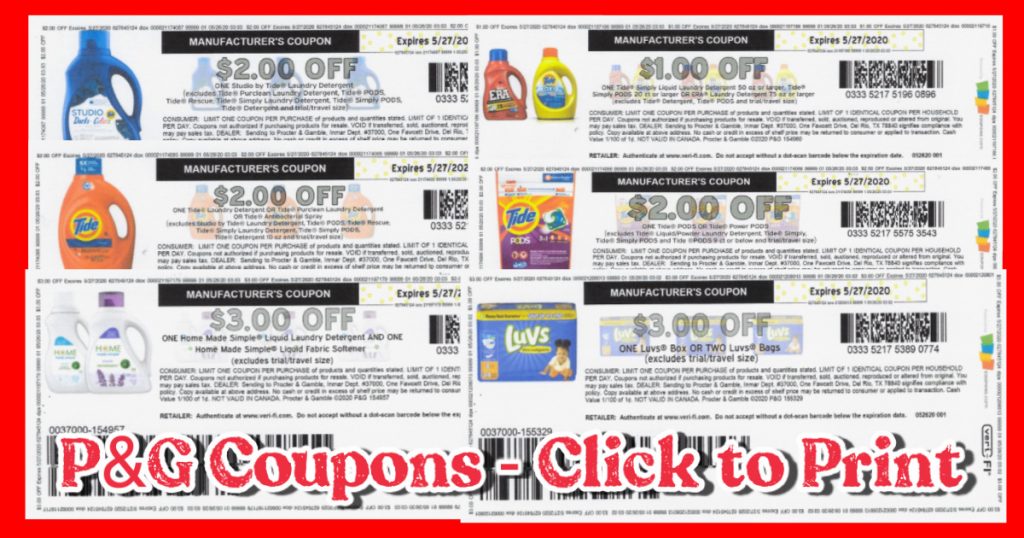 20 New P&G Coupons – Click to Print!